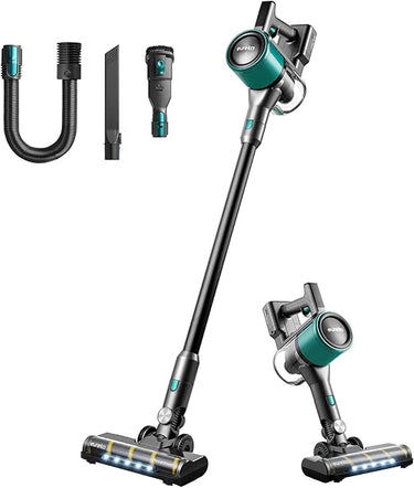 Eureka AK9 Aspiradora sin Cable,Aspiradora de Mano con Motor de 350 W y Pantalla LED,Herramienta 2 en 1 para Grietas,Hasta 50 Minutos de Funcionamiento,Ligera para la Limpieza de Múltiples Superficies